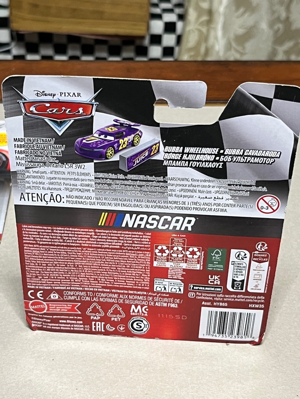 Disney Pixar Cars NASCAR Bubba Wheelhouse Diecast Car Toy - Picture 3 of 3